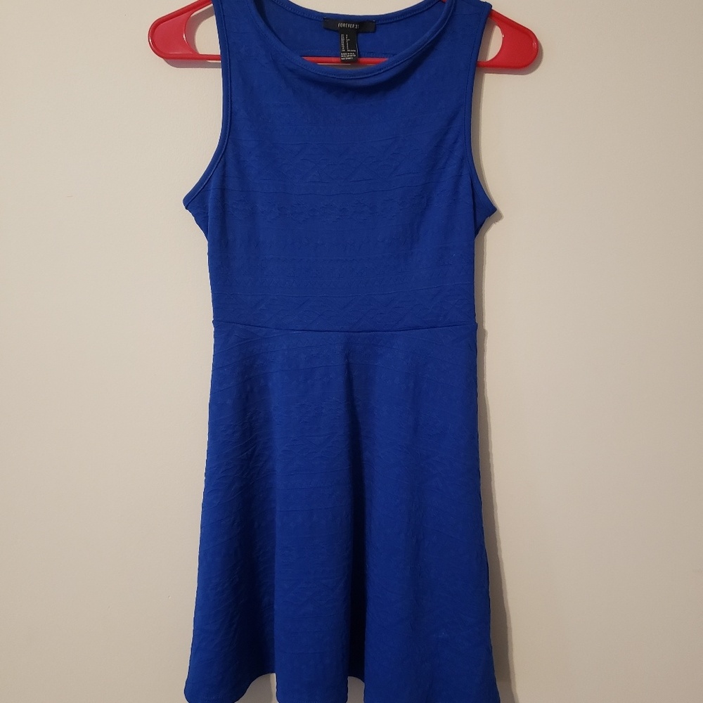 Forever 21 blue mini dress, open back